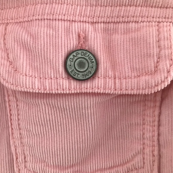 Gap Girls Pink Corduroy Sherpa cropped Jacket Size 14 - Picture 3 of 7